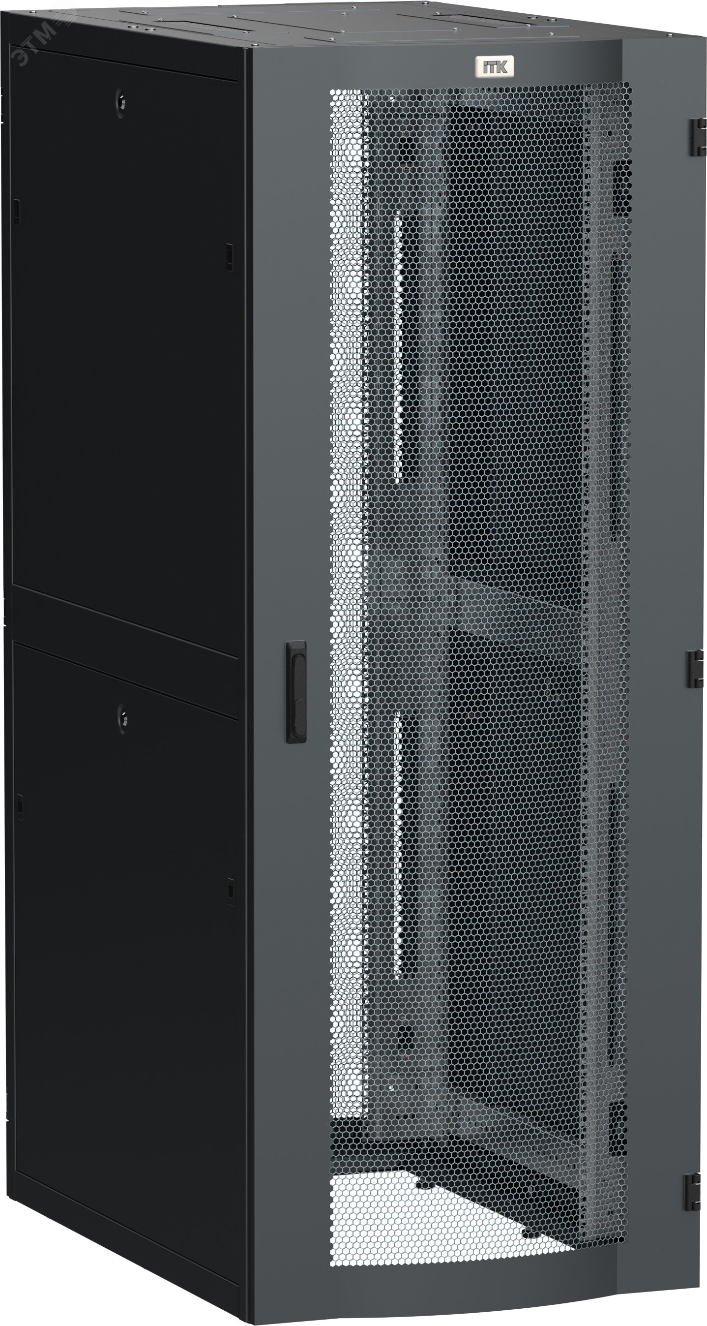 Шкаф серверный ITK LINEA S 19'' 24U 800х1000мм перфорированная дверь черный LS05-24U81-2PP ITK - превью