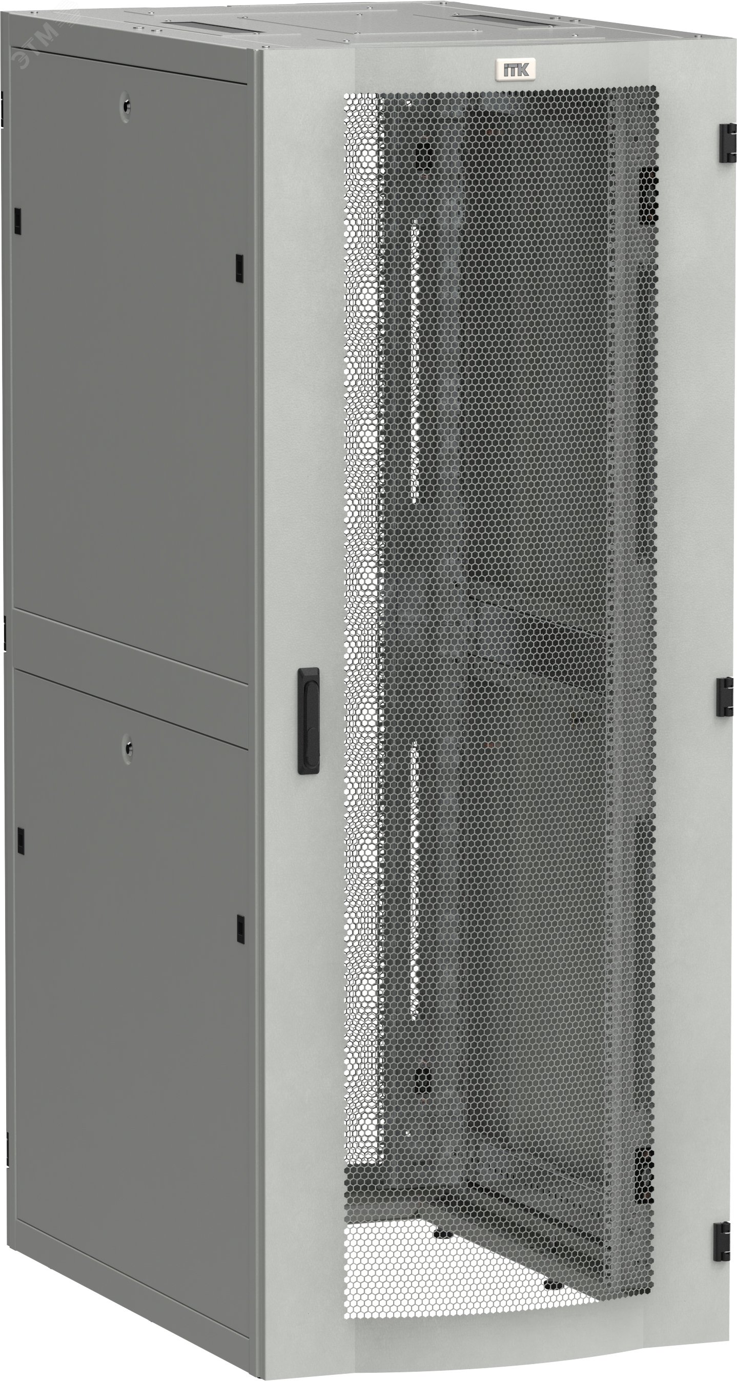 Шкаф серверный ITK LINEA S 19'' 42U 800х1000мм перфорированная дверь серый LS35-42U81-2PP ITK - превью