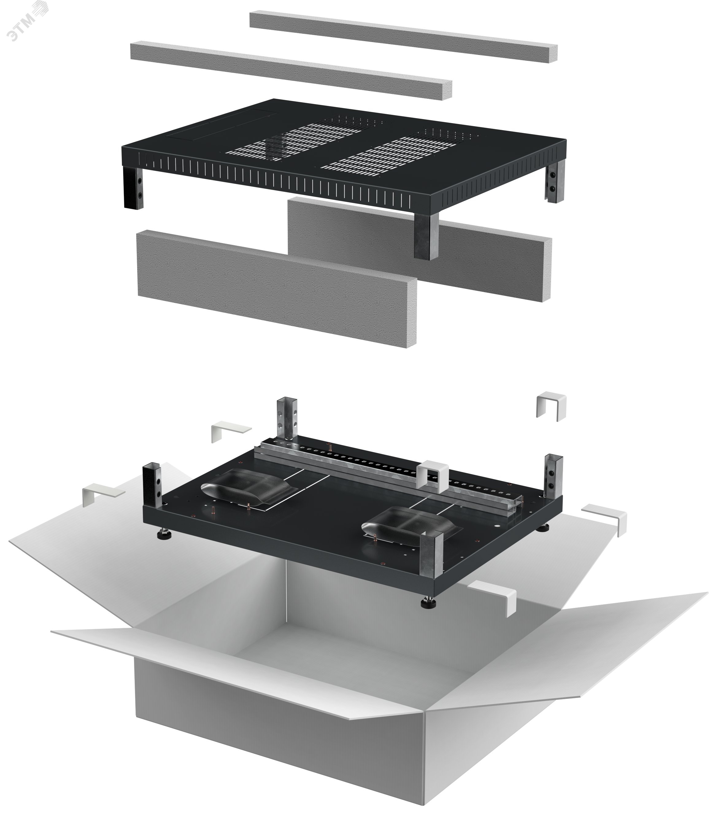 Изображение товара Комплект основание и крыша LINEA E 600х800мм для сервера черный