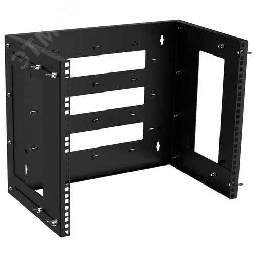 Изображение товара Рама настенная регулируемая 300-500мм 9U черная (компл)