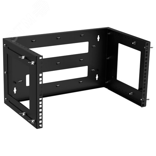 Изображение товара Рама настенная регулируемая 300-500мм 6U черная (компл)