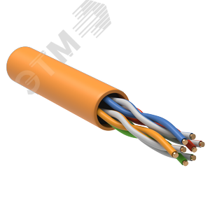 Изображение товара Витая пара U/UTP кат 5E 4х2х0.52 LSZH оранжевый 305м РФ/Т (упак)