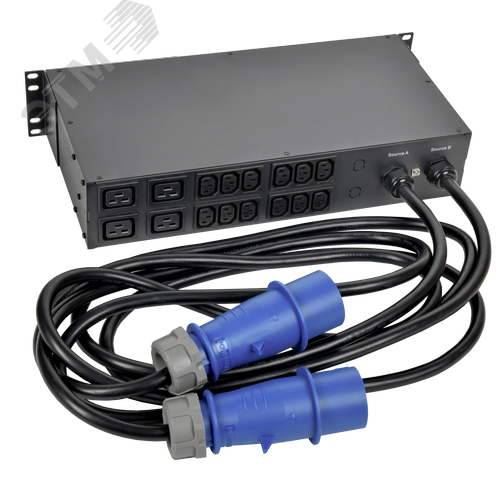 Переключатель автоматический ATS 19 2U 32А с разъемами - фото 3