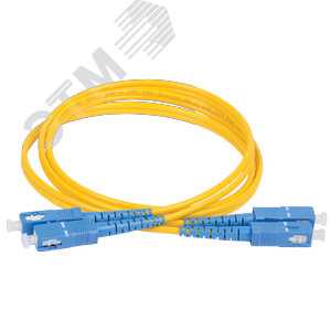 Патч-корд оптический соединительный (шнур коммутационный) для одномодового кабеля (SM) 9/125 (OS2) SC/UPC-SC/UPC двойного исполнения (Duplex) LSZH 1м