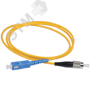 Патч-корд оптический переходной (шнур коммутационный) для одномодового кабеля (SM) 9/125 (OS2) SC/UPC-FC/UPC одинарного исполнения (Simplex) LSZH 1м