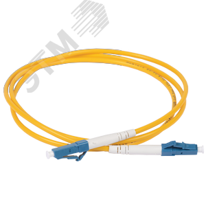 Патч-корд оптический соединительный (шнур коммутационный) для одномодового кабеля (SM) 9/125 (OS2) LC/UPC-LC/UPC одинарного исполнения (Simplex) LSZH 1м