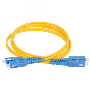 Патч-корд оптический соединительный (шнур коммутационный) для одномодового кабеля (SM) 9/125 (OS2) SC/UPC-SC/UPC двойного исполнения (Duplex) LSZH 2м