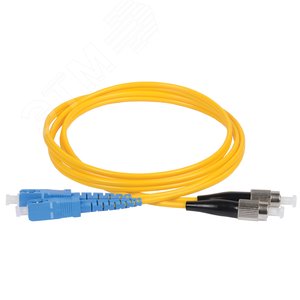 Патч-корд оптический переходной (шнур коммутационный) для одномодового кабеля (SM) 9/125 (OS2) SC/UPC-FC/UPC двойного исполнения (Duplex) LSZH 2м FPC09-SCU-FCU-C2L-2M ITK
