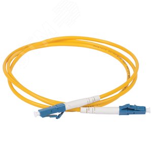 Патч-корд оптический соединительный (шнур коммутационный) для одномодового кабеля (SM) 9/125 (OS2) LC/UPC-LC/UPC одинарного исполнения (Simplex) LSZH 3м