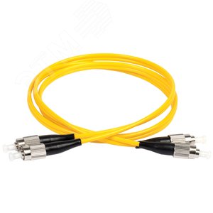 Патч-корд оптический соединительный (шнур коммутационный) для одномодового кабеля (SM) 9/125 (OS2) FC/UPC-FC/UPC двойного исполнения (Duplex) LSZH 2м FPC09-FCU-FCU-C2L-2M ITK