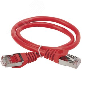 Патч-корд категория 5е FTP 1.5м PVC красный