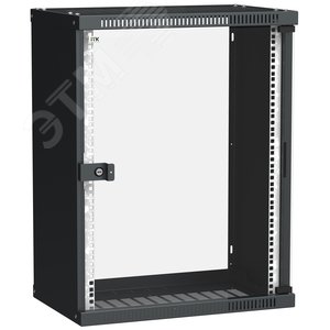 Шкаф LINEA WE 15U 550x350мм дверь стекло черный