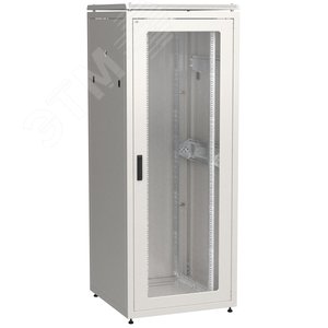 Шкаф сетевой 19' ITK LINEA N 42U 800х800мм стеклянная передняя дверь задняя металлическая серый
