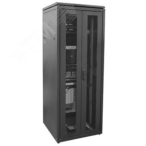 Шкаф сетевой 19' LINEA N 47U 800х800мм двустворчатая перфорированная дверь задняя перфорированная черный
