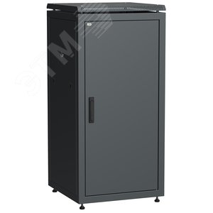 Шкаф сетевой 19дюйм LINEA N 28U 600х800 мм металлическая передняя дверь черный