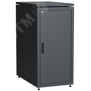 Шкаф сетевой 19дюйм LINEA N 18U 600х1000 мм металлическая передняя дверь черный