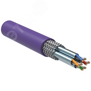 Изображение товара Витая пара S/FTP кат 6A 4x2х23AWG solid LSZH 305м фиолетовый (шт)