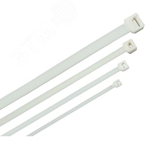 Изображение товара Хомут-стяжка для кабеля 2.5х200мм нейлон белый (100шт) (упак)