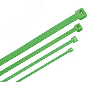 Хомут-стяжка для кабеля 2.5х100мм нейлон зеленый (100шт)