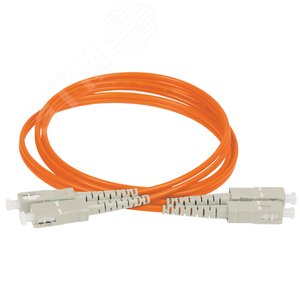 Патч-корд оптический соединительный (шнур коммутационный) для многомодового кабеля (MM) 50/125 (OM2) SC/UPC-SC/UPC двойного исполнения (Duplex) LSZH 3м