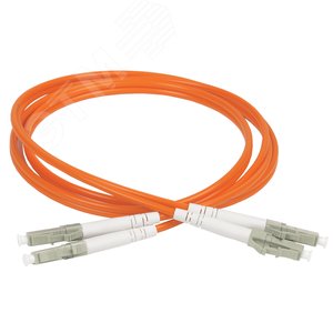 Патч-корд оптический соединительный (шнур коммутационный) для многомодового кабеля (MM) 50/125 (OM2) LC/UPC-LC/UPC двойного исполнения (Duplex) LSZH 3м