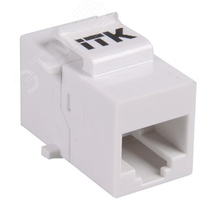 Адаптер проходной IDC Dual-IDC Dual категория 5е UTP тип Keystone Jack белый CS7-1C5EU ITK