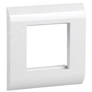 Изображение товара Рамка лицевая для модуля Mosaic 80х80мм пластиковый суппорт белая (шт)