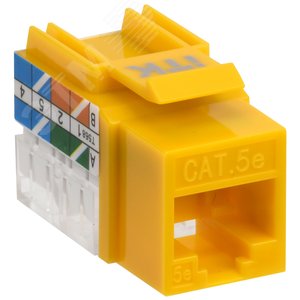 Изображение товара Модуль Keystone Jack кат.5E UTP 110 IDC 90град жёлтый (шт)