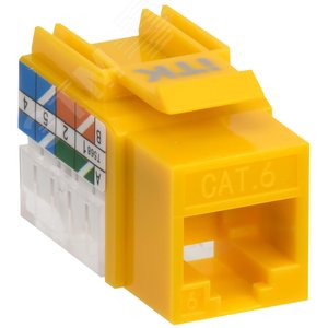 Изображение товара Модуль Keystone Jack кат.6 UTP 110 IDC 90град жёлтый (шт)