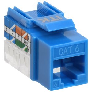 Изображение товара Модуль Keystone Jack кат.6 UTP 110 IDC 90град синий (шт)