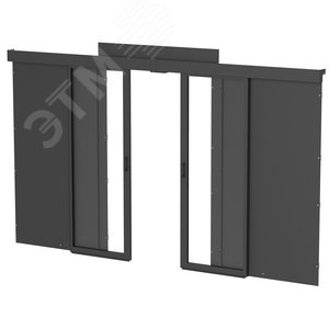 Комплект дверей раздвижных холодного коридора 45U 1200 черный ITK by ZPAS