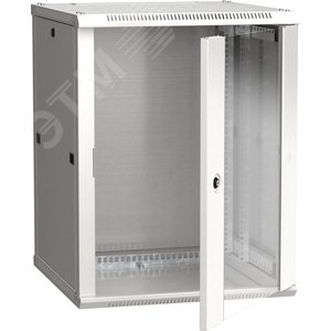 Шкаф настенный 19' LINEA W 12U 600x600мм стеклянная дверь RAL7035 LWR3-12U66-GF ITK