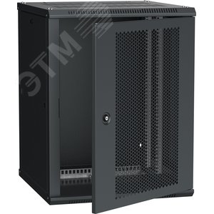 Изображение товара Шкаф LINEA W 12U 600x600 мм дверь перфорированная RAL9005 (шт)