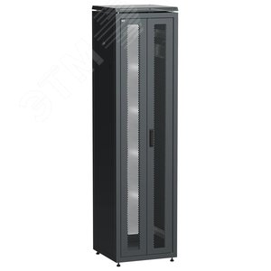 Изображение товара Шкаф напольный сетевой 19' LINEA N 47U 600х600мм передняя распашная перфорированная дверь задняя перфорированная черный (шт)