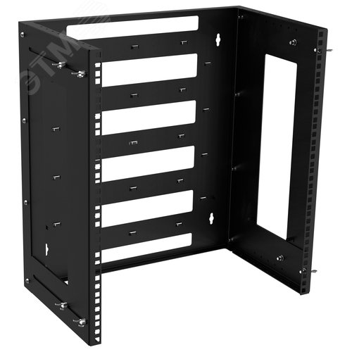 Изображение товара Рама настенная регулируемая 300-500мм 12U черная (компл)