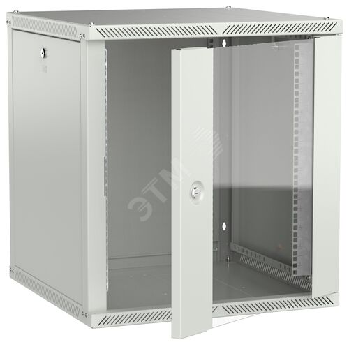 Изображение товара Шкаф 12U 600х600мм дверь стекло серый 2.0 (шт)