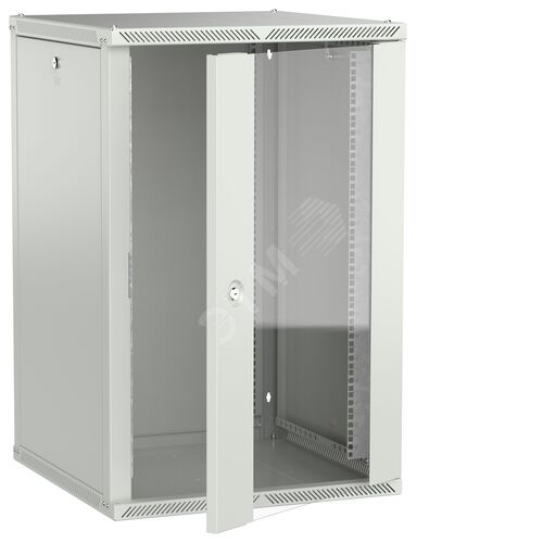 Изображение товара ITK LINEA W Шкаф настенный 18U 600х600мм дверь стекло серый 2.0 (шт)