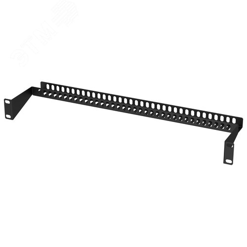 Органайзер кабельный 1U задний черный - фото 1