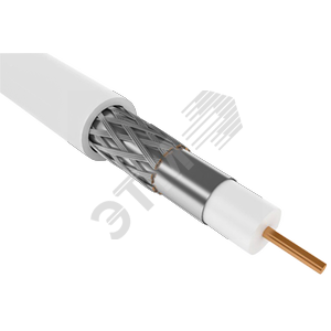 Изображение товара Кабель коаксиальный RG6 CCS 75Ом FPE PVC белый (300м) GENERICA (м)