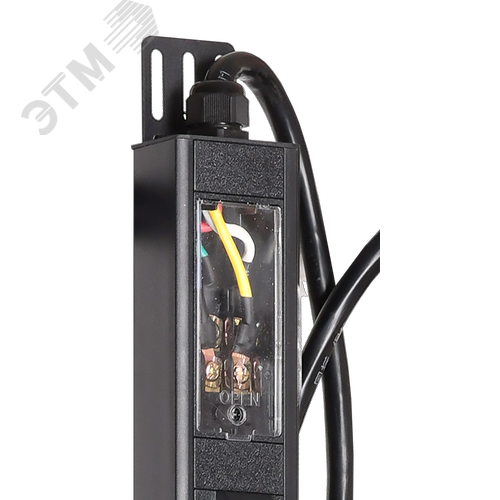 Блок распределения питания вертикальный BASE 38U 3фазы 32А 18 розеток C13 + 6 розеток C19 кабель 3м вилка IEC60309 (промышленная) - фото 5