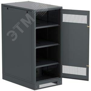 Шкаф LINEA B (пустой) 1350х600х950мм металлическая дверь черный