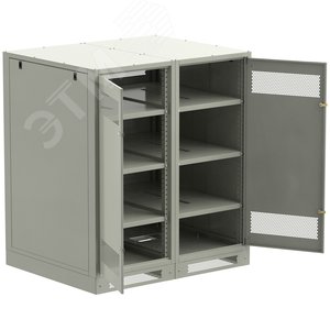 Изображение товара Шкаф LINEA B (пустой) 1350х1400х950мм двустворчатая металлическая дверь серый (шт)