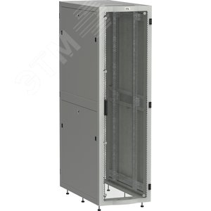 Шкаф серверный ITK LINEA S 19'' 33U 600х1200мм перфорированная дверь серый - фото 1