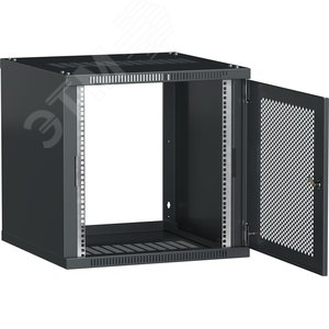 Шкаф LINEA WE 9U 600х600мм дверь перфорированная черный - фото 2