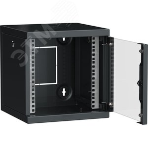 Шкаф LINEA WS 10' 6U 320х310мм дверь обзорная со стеклом черный - фото 2