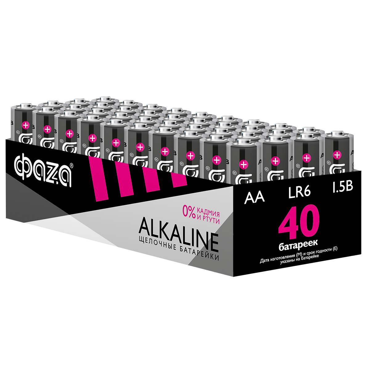 Элемент питания LR 6 (AA) алкалиновая уп. 40 шт. Alkaline Pack-40