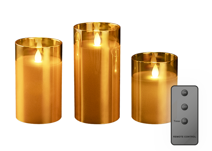 Свечи CL7-SET3-gd (комплект 3-х свечей, золото)