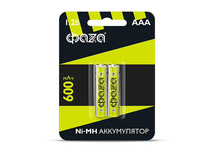 Элемент питания аккумуляторный AAA 600мАч Ni-MH блистер, 2 шт.