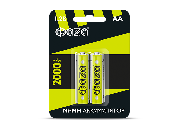 Элемент питания аккумуляторный AA 2000мАч Ni-MH блистер, 2 шт.