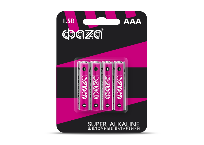 Элемент питания LR03 (AAA) Super Alkaline блистер, 4 шт.